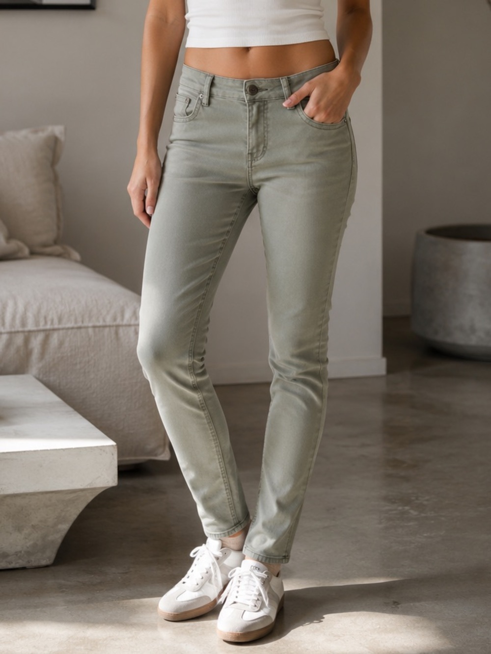 Light Sage Green Jeans